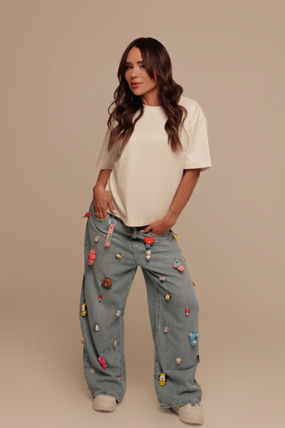 Calça candy Oversized