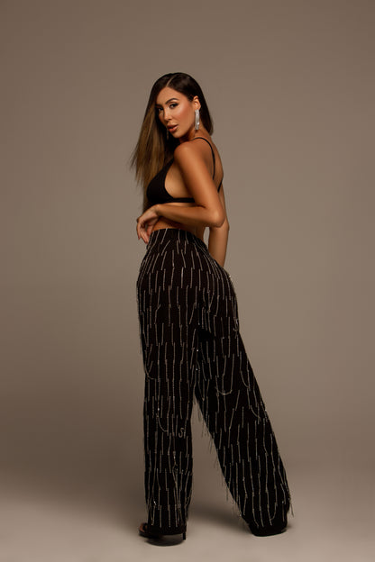 Calça chuva de brilhos