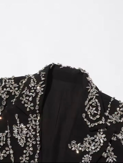 Blazer vestido cravejado