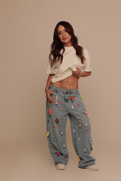 Calça candy Oversized
