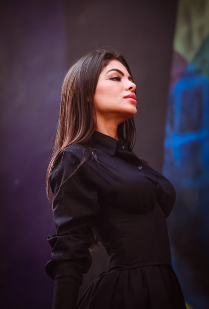 Chemise zouk com corselet